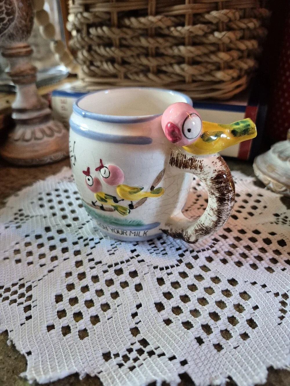 Vintage 1950s Hand-painted 